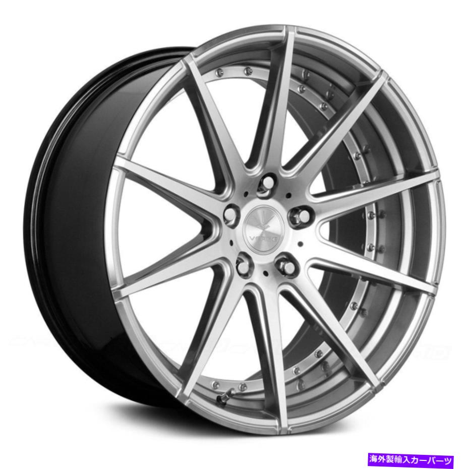 ホイール　４本セット Verde V20 Insignia Wheels 20x11（48、5x112、66.6）4のシルバーリムセット Verde V20 INSIGNIA Wheels 20x11 (48, 5x112, 66.6) Silver Rims Set of 4【並行輸入品】