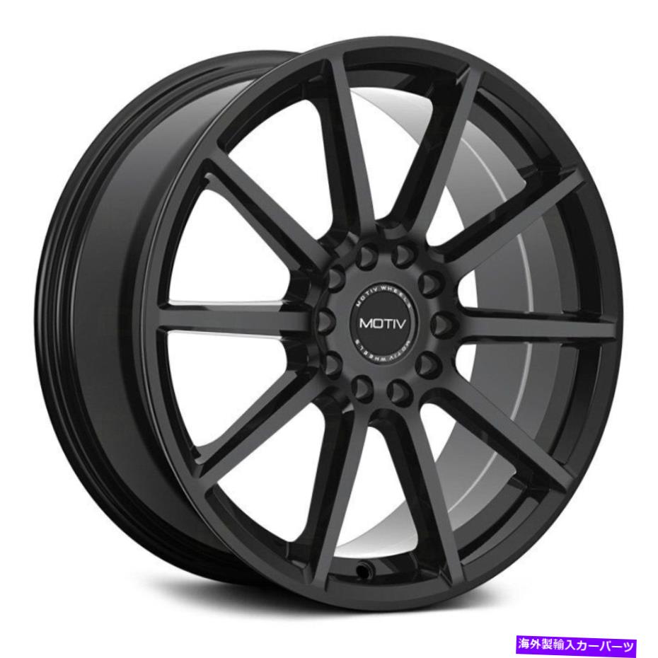 ホイール　４本セット Motiv 431bエリートホイール18x7.5（40、5x114.3、74.1）4のブラックリムセット Motiv 431B ELICIT Wheels 18x7.5 (40, 5x114.3, 74.1) Black Rims Set of 4【並行輸入品】｜Us Custom Parts Shop USDM