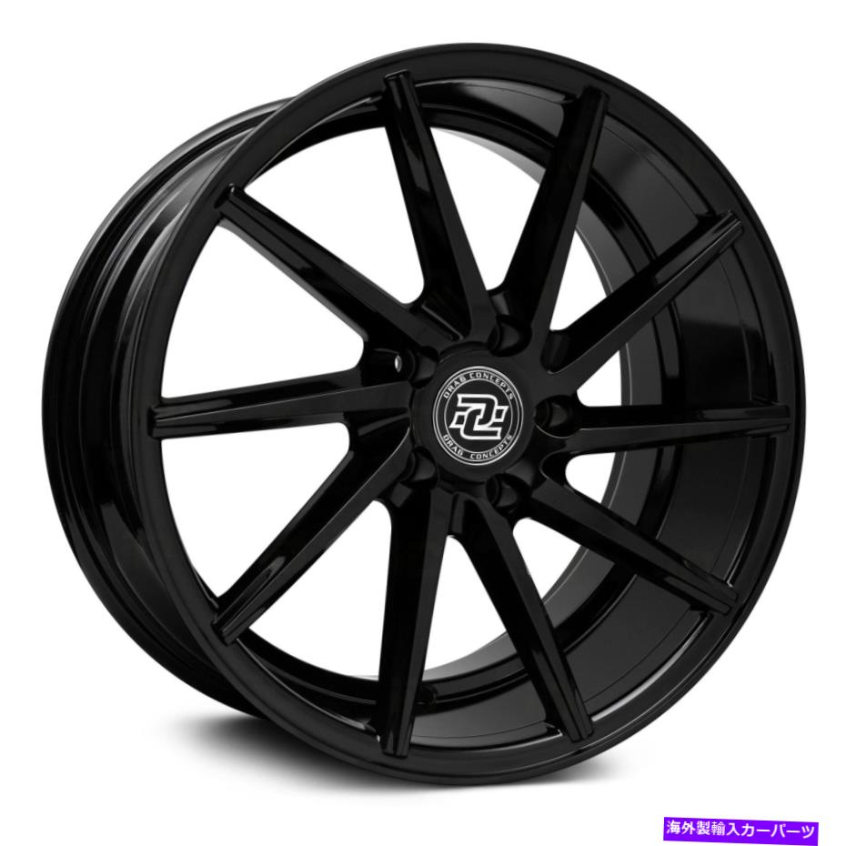 ホイール　４本セット ドラッグコンセプトR-35ホイール18x8（35、5x114.3、73.1）4のブラックリムセット Drag Concepts R-35 Wheels 18x8 (35, 5x114.3, 73.1) Black Rims Set of 4【並行輸入品】