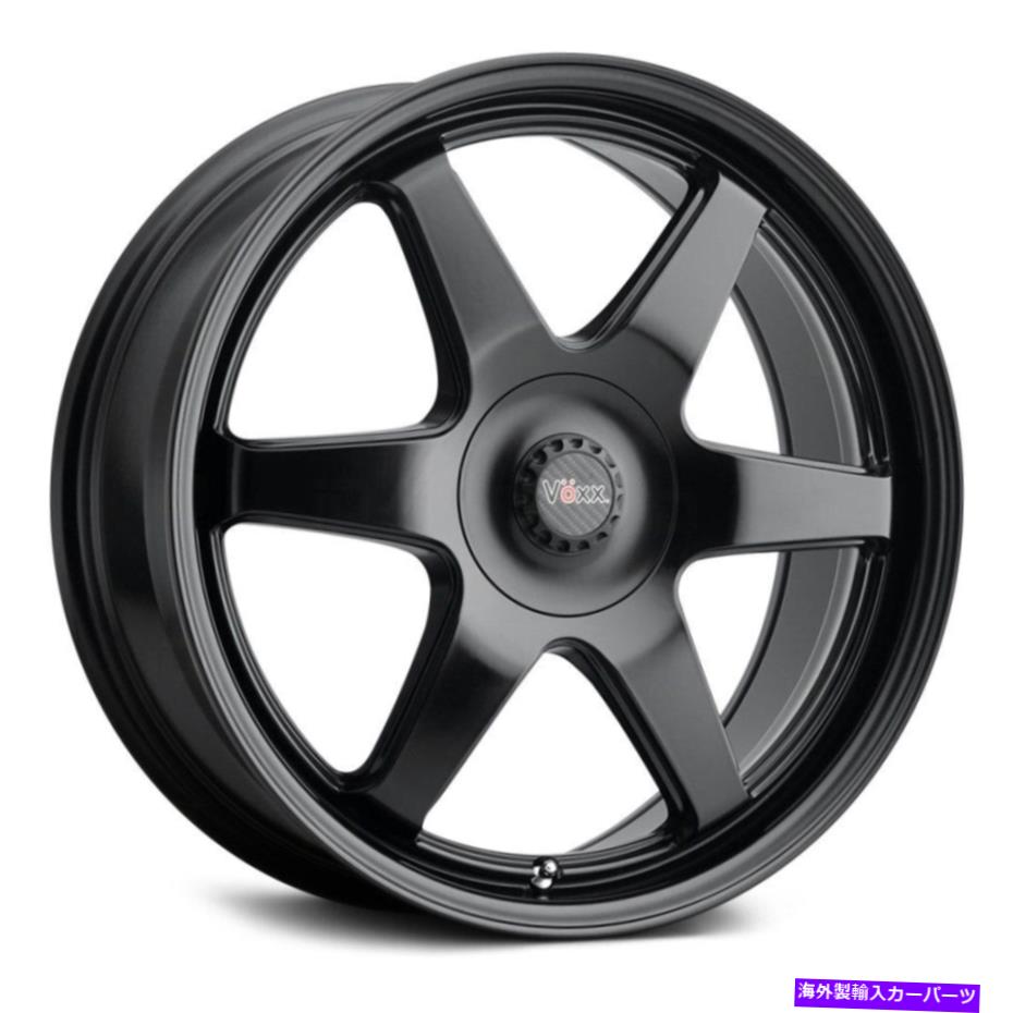 ホイール　４本セット Voxx Rivaホイール18x8（20、5x120.65、74.1）4のブラックリムセット Voxx RIVA Wheels 18x8 (20, 5x120.65, 74.1) Black Rims Set of 4【並行輸入品】