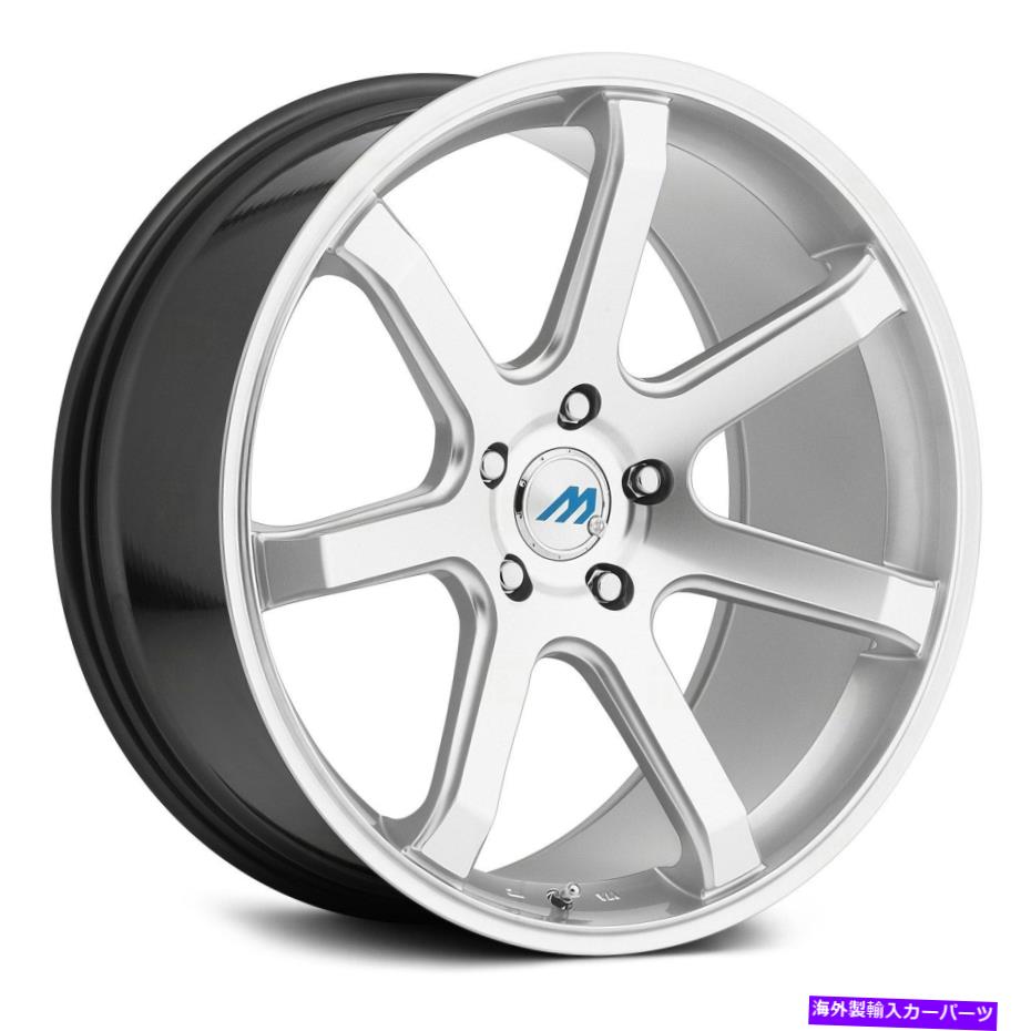 ホイール　４本セット Mach Me7ホイール19x8.5（45、5x100、72.56）4のシルバーリムセット MACH ME7 Wheels 19x8.5 (45, 5x100, 72.56) Silver Rims Set of 4【並行輸入品】