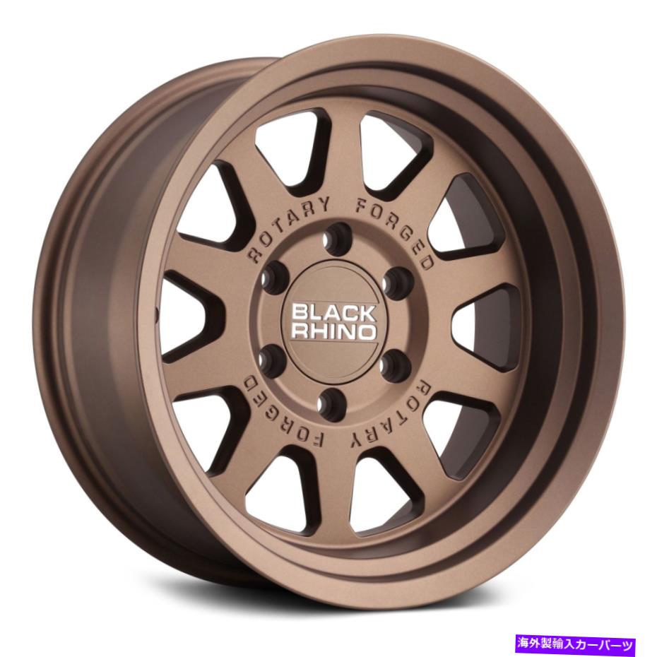 ホイール 4本セット ブラックサイスタジアムホイール16x8(-10、6x139.7、112.1)4のブロンズリムセット Black Rhino Stadium Wheels 16x8 (-10, 6x139.7, 112.1) Bronze Rims Set of 4【並行輸入品】