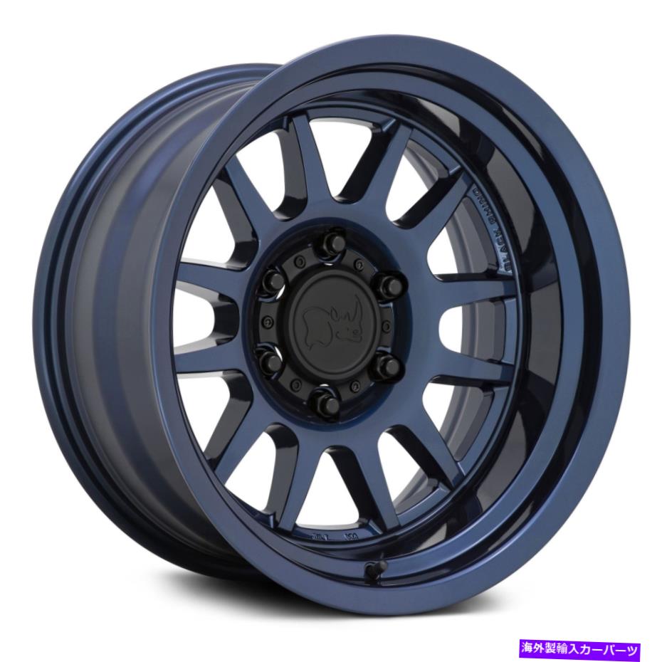 ホイール　４本セット ブラックサイガイドホイール17x9（-10、6x139.7、106.1）4の青いリムセット Black Rhino GUIDE Wheels 17x9 (-10, 6x139.7, 106.1) Blue Rims Set of 4【並行輸入品】｜Us Custom Parts Shop USDM