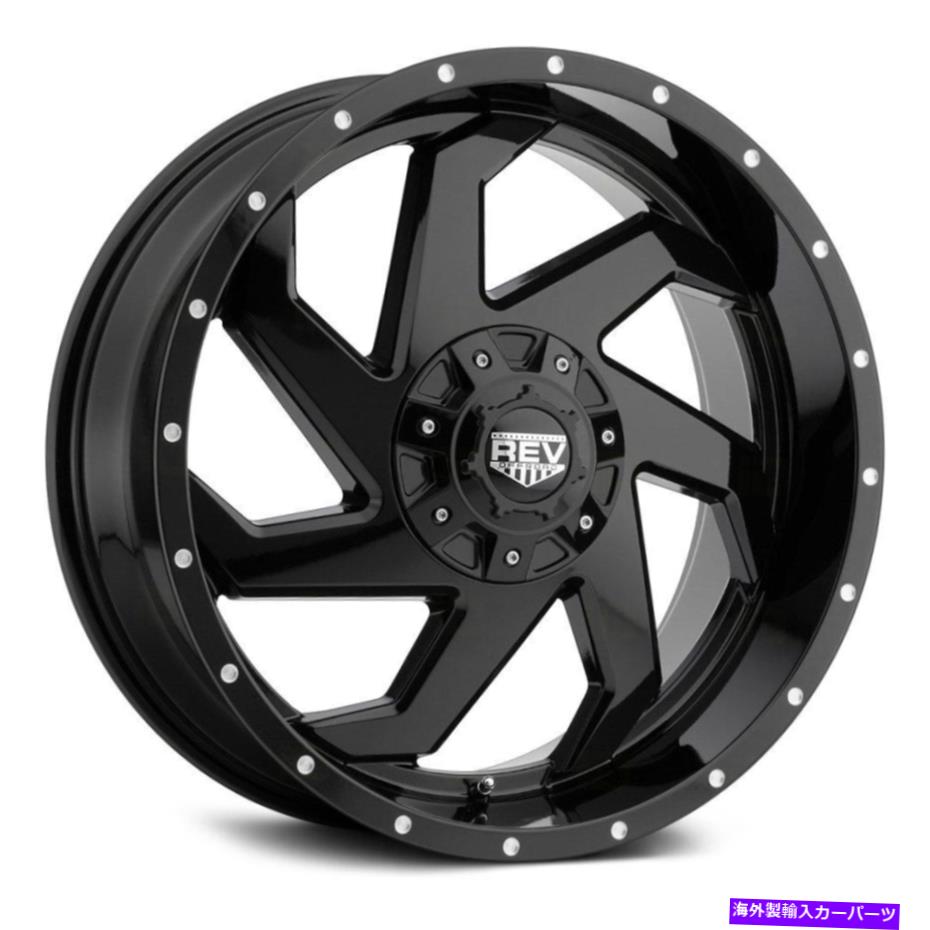 ホイール　４本セット Rev 895ホイール20x9（-12、6x139.7、108）4のブラックリムセット REV 895 Wheels 20x9 (-12, 6x139.7, 108) Black Rims Set of 4【並行輸入品】