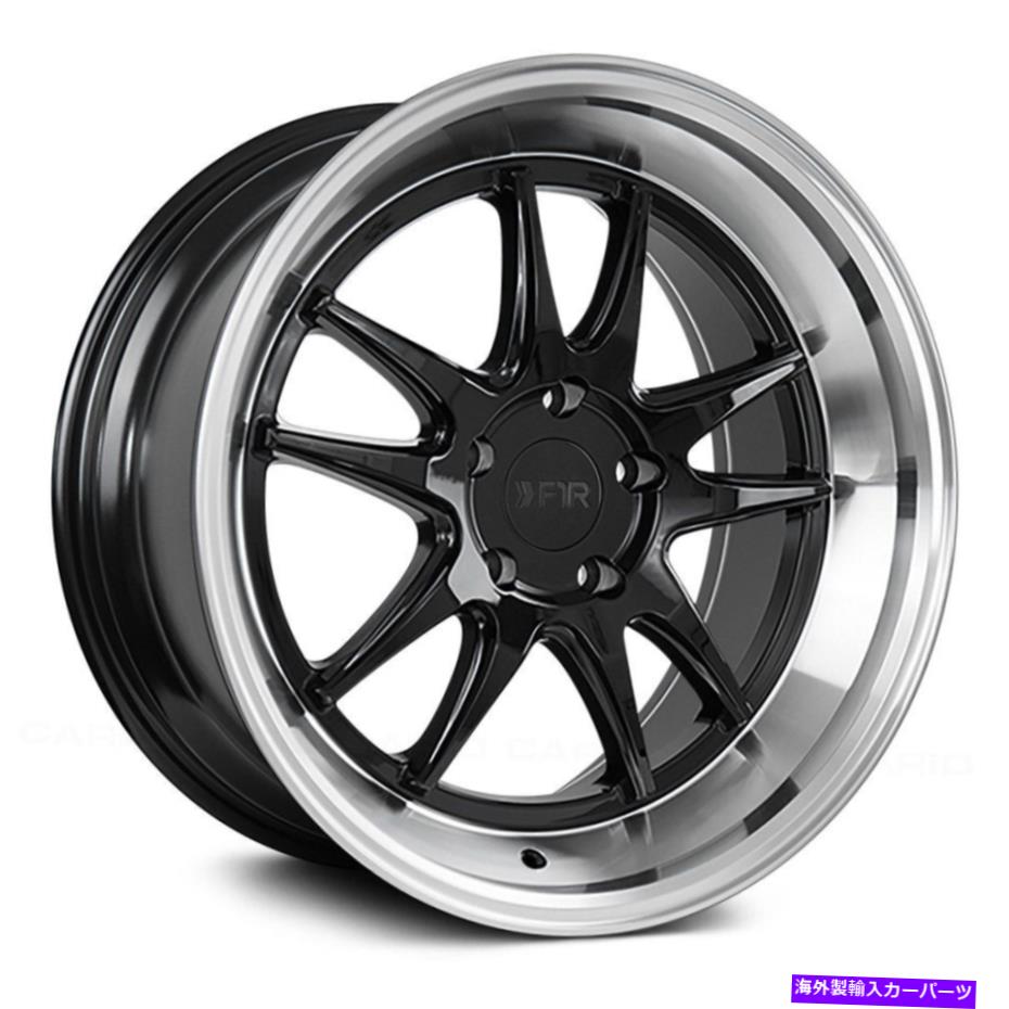ホイール　４本セット F1R F102ホイール18x8.5（38、5x114.3、73.1）4のブラックリムセット F1R F102 Wheels 18x8.5 (38, 5x114.3, 73.1) Black Rims Set of 4【並行輸入品】