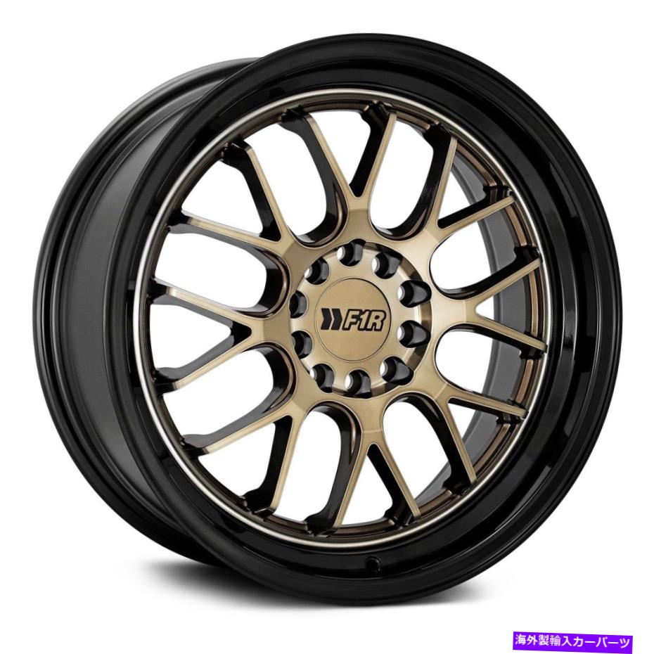 ホイール　４本セット F1R F21 V2ホイール18x8.5（38、5x114.3、73.1）4のブロンズリムセット F1R F21 V2 Wheels 18x8.5 (38, 5x114.3, 73.1) Bronze Rims Set of 4【並行輸入品】