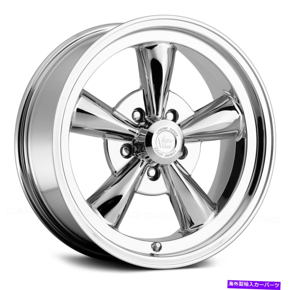 ホイール　４本セット Vision 141 Legend 5 Wheels 15x8（-19、5x127、83）4のChrome Rimsセット Vision 141 LEGEND 5 Wheels 15x8 (-19, 5x127, 83) Chrome Rims Set of 4【並行輸入品】