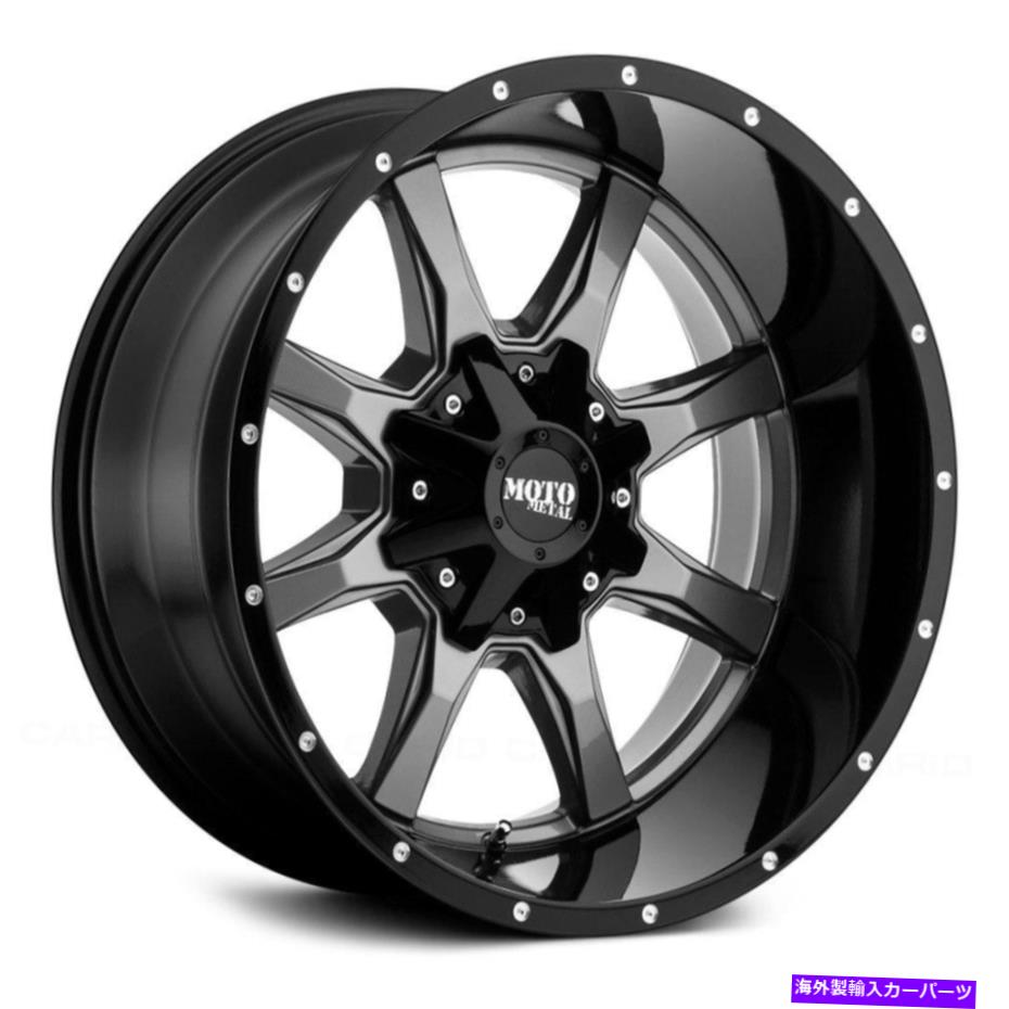 ホイール 4本セット Moto Metal Mo970ホイール17x8(0、8x165.1、125.1)4の灰色のリムセット Moto Metal MO970 Wheels 17x8 (0, 8x165.1, 125.1) Gray Rims Set of 4【並行輸入品】|Us Custom Parts Shop USDM