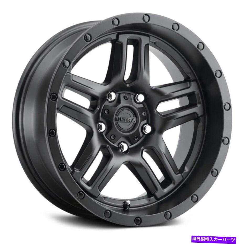 ホイール　４本セット Ultra 258SB Prowler Jeep Wheels 17x9（-12、5x127、71.5）4のブラックリムセット Ultra 258SB Prowler Jeep Wheels 17x9 (-12, 5x127, 71.5) Black Rims Set of 4【並行輸入品】