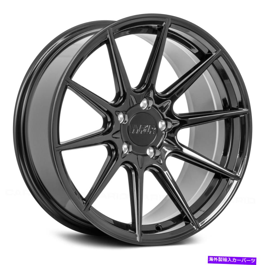 ホイール　４本セット F1R F101ホイール18x8.5（38、5x114.3、73.1）4のブラックリムセット F1R F101 Wheels 18x8.5 (38, 5x114.3, 73.1) Black Rims Set of 4【並行輸入品】