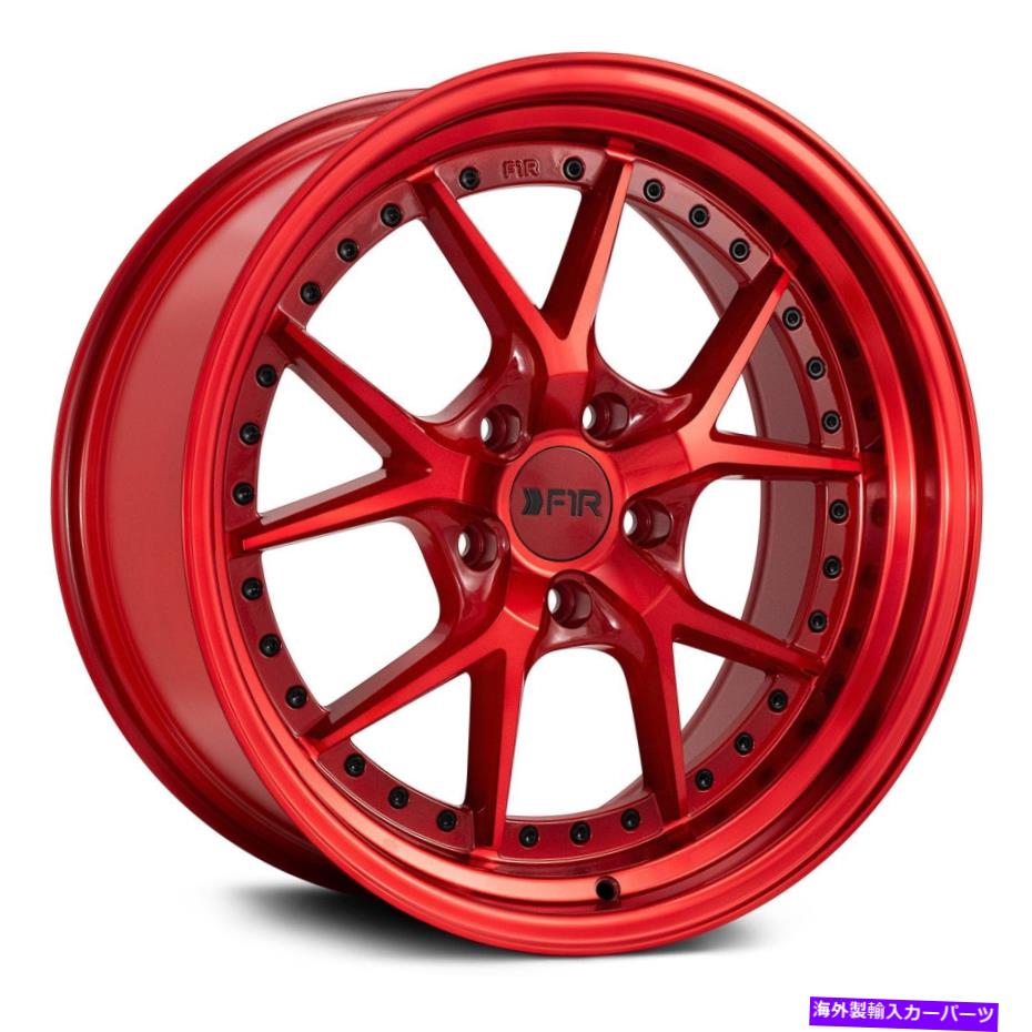 ホイール　４本セット F1R F105ホイール17x8.5（38、5x114.3、73.1）4の赤いリムセット F1R F105 Wheels 17x8.5 (38, 5x114.3, 73.1) Red Rims Set of 4【並行輸入品】