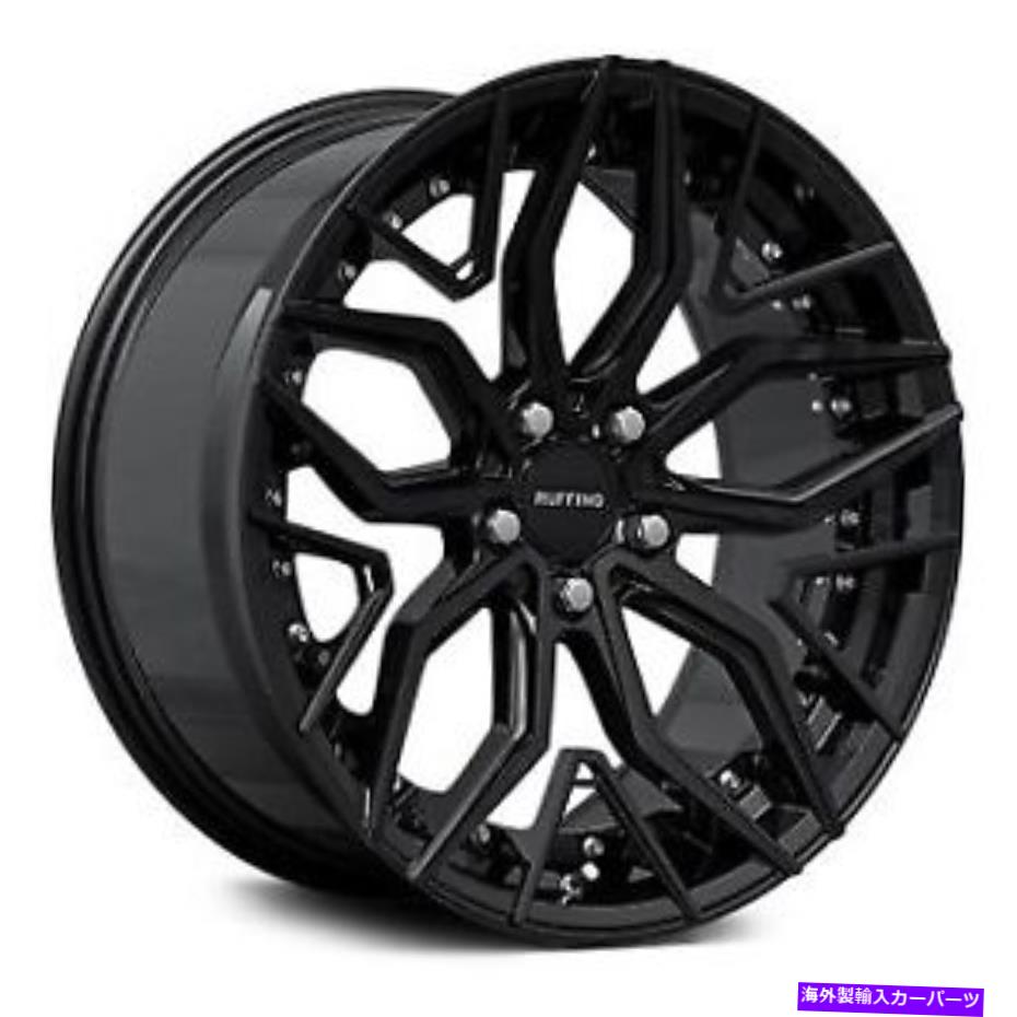 ホイール　４本セット Ruffino Ruf62 VF1ホイール19x8.5（35、5x114.3、73.1）4のブラックリムセット Ruffino RUF62 VF1 Wheels 19x8.5 (35, 5x114.3, 73.1) Black Rims Set of 4【並行輸入品】