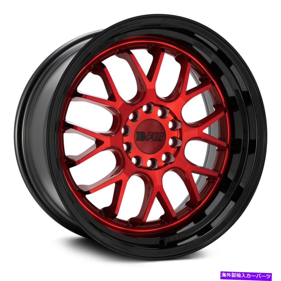 ホイール　４本セット F1R F21 V2ホイール18x10.5（20、5x100、73.1）4の赤いリムセット F1R F21 V2 Wheels 18x10.5 (20, 5x100, 73.1) Red Rims Set of 4【並行輸入品】