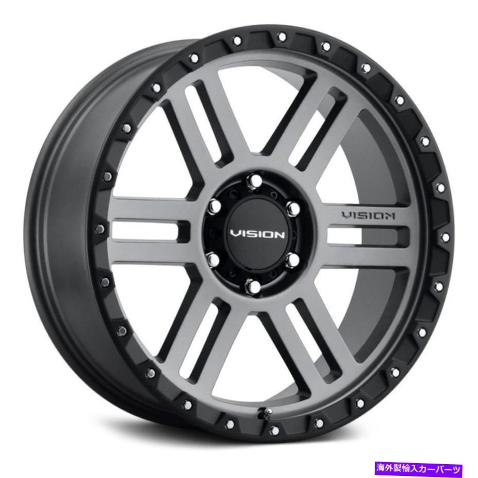 ホイール　４本セット Vision 354 Manx 2ホイール17x9（-12、8x165.1、125.2）4の灰色のリムセット Vision 354 MANX 2 Wheels 17x9 (-12, 8x165.1, 125.2) Gray Rims Set of 4【並行輸入品】