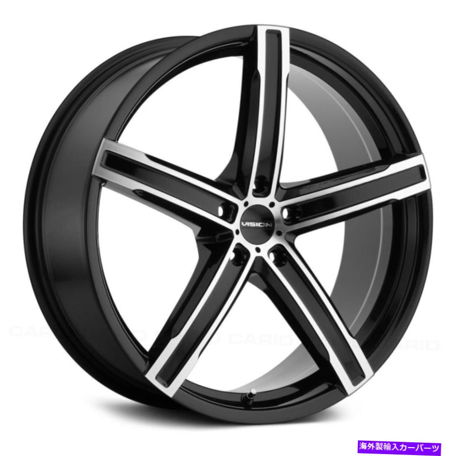 ホイール 4本セット ビジョン469ブーストホイール18x8(38、5x114.3、73.1)4のブラックリムセット Vision 469 BOOST Wheels 18x8 (38, 5x114.3, 73.1) Black Rims Set of 4【並行輸入品】|Us Custom Parts Shop USDM