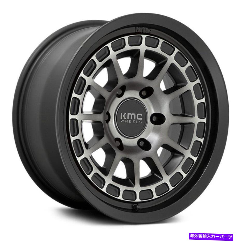 ホイール　４本セット KMC KM719キャニオンホイール17x8（35、5x114.3、72.56）4のブラックリムセット KMC KM719 CANYON Wheels 17x8 (35, 5x114.3, 72.56) Black Rims Set of 4【並行輸入品】