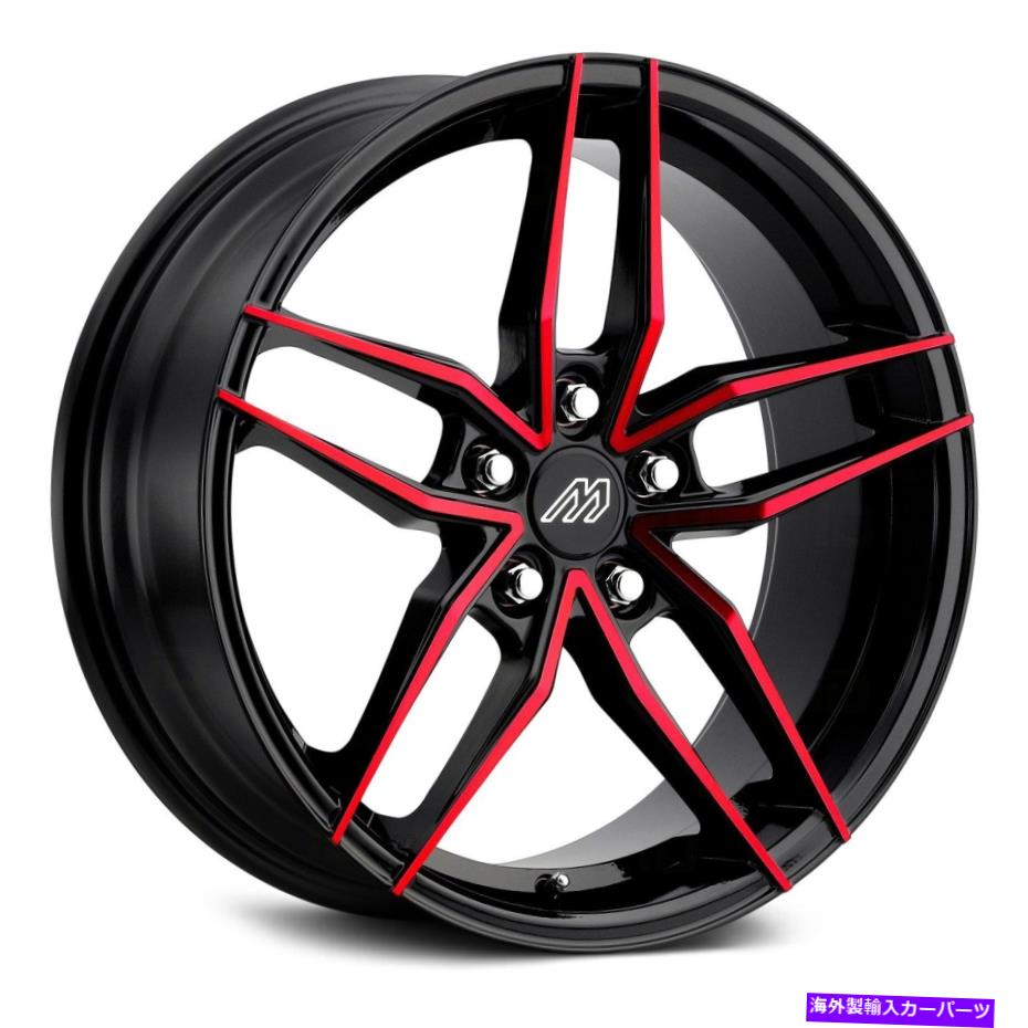 ホイール　４本セット マッハパフォーマンスMP51ホイール20x8.5（40、5x114.3、72.56）4のブラックリムセット MACH Performance MP51 Wheels 20x8.5 (40, 5x114.3, 72.56) Black Rims Set of 4【並行輸入品】