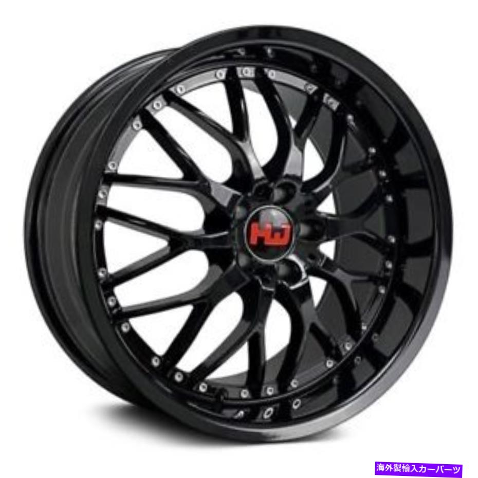 ホイール　４本セット hemi hm5ホイール18x8.5（35、5x112、73.1）4のブラックリムセット Hemi HM5 Wheels 18x8.5 (35, 5x112, 73.1) Black Rims Set of 4【並行輸入品】