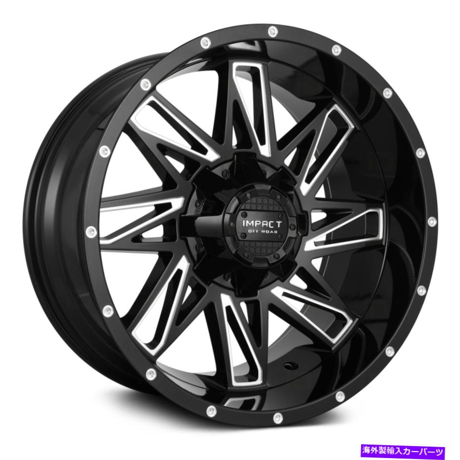ホイール　４本セット 衝撃道路814ホイール17x9（-12、5x127、87.1）4のブラックリムセット Impact Off Road 814 Wheels 17x9 (-12, 5x127, 87.1) Black Rims Set of 4【並行輸入品】｜Us Custom Parts Shop USDM