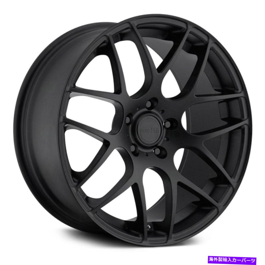 ホイール　４本セット Eurotek UO2ホイール19x8.5（35、5x114.3、73.1）4のブラックリムセット EuroTEK UO2 Wheels 19x8.5 (35, 5x114.3, 73.1) Black Rims Set of 4【並行輸入品】