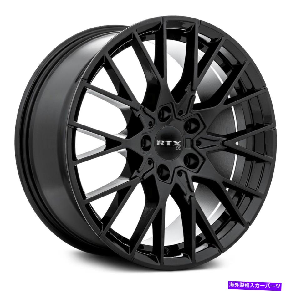 ホイール　４本セット rtx beyreuthホイール18x8（35、5x112、66.6）4のブラックリムセット RTX BEYREUTH Wheels 18x8 (35, 5x112, 66.6) Black Rims Set of 4【並行輸入品】