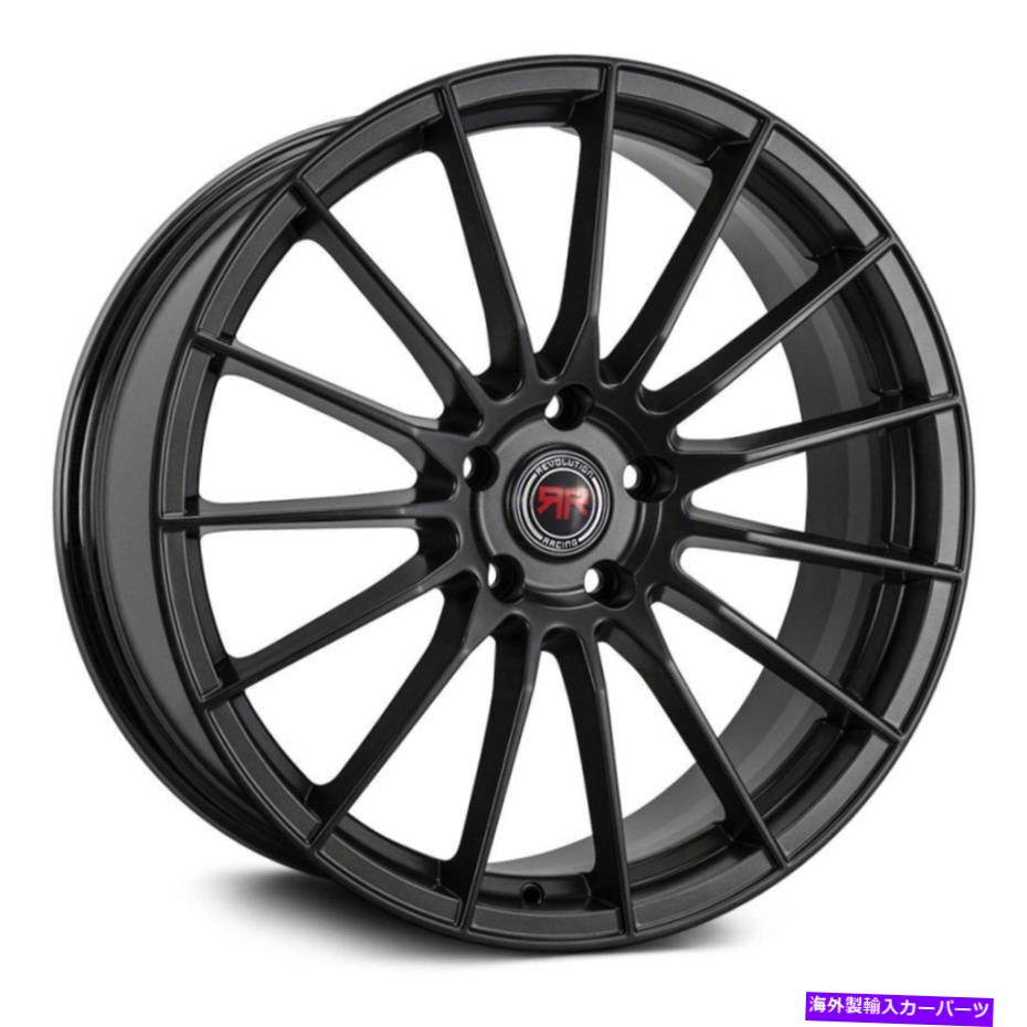 ホイール　４本セット Revolution Racing RR26ホイール18x8（40、5x114.3、73.1）4のブラックリムセット Revolution Racing RR26 Wheels 18x8 (40, 5x114.3, 73.1) Black Rims Set of 4【並行輸入品】