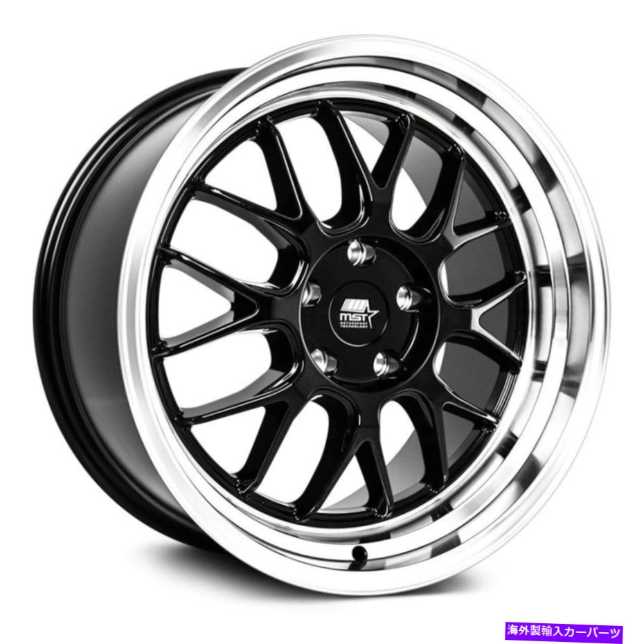 ホイール　４本セット MST MT43ホイール18x8.5（35、5x114.3、73.1）4のブラックリムセット MST MT43 Wheels 18x8.5 (35, 5x114.3, 73.1) Black Rims Set of 4【並行輸入品】
