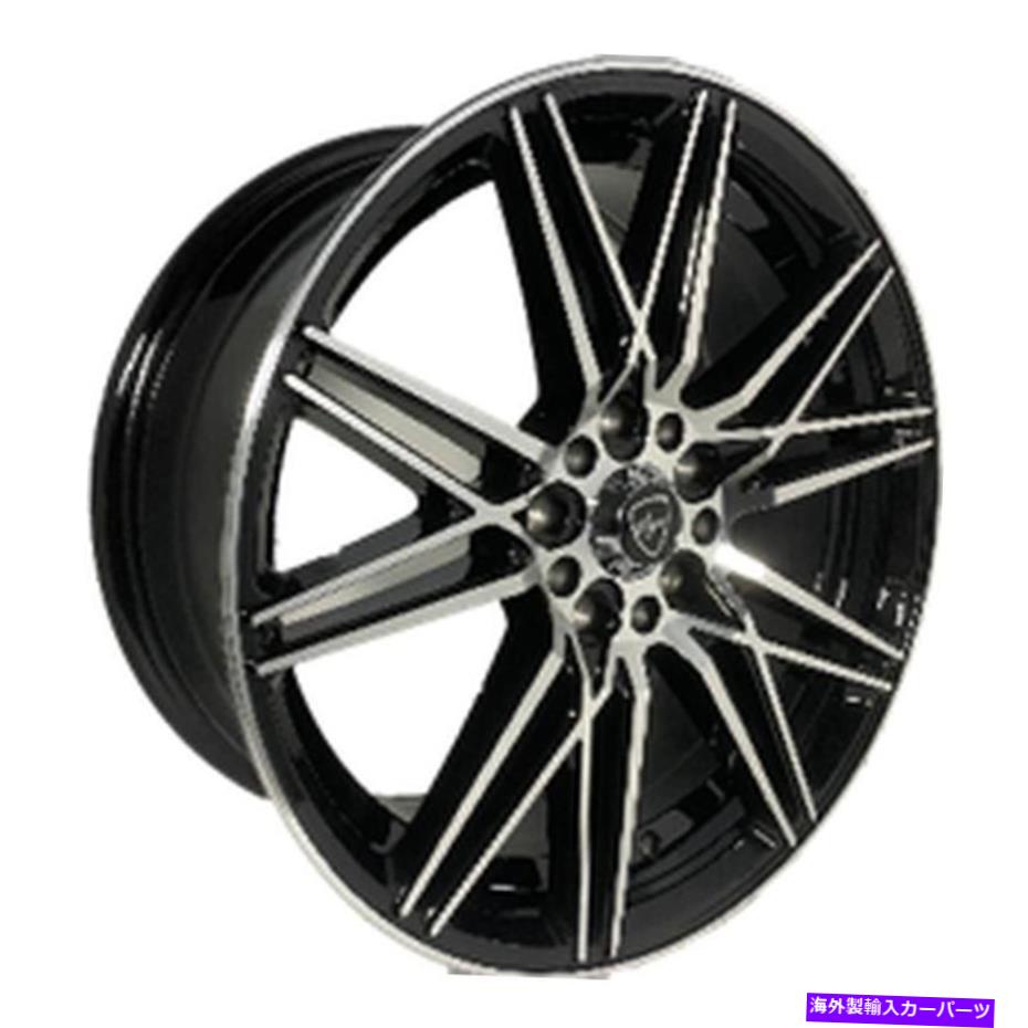 ホイール　４本セット エレガントなE005ホイール18x8（35、5x114.3、72.6）4のブラックリムセット Elegant E005 Wheels 18x8 (35, 5x114.3, 72.6) Black Rims Set of 4【並行輸入品】｜Us Custom Parts Shop USDM