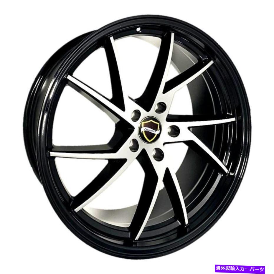 ホイール　４本セット エレガンスシャープホイール18x8（35、5x114.3、73.1）4のブラックリムセット Elegance SHARP Wheels 18x8 (35, 5x114.3, 73.1) Black Rims Set of 4【並行輸入品】