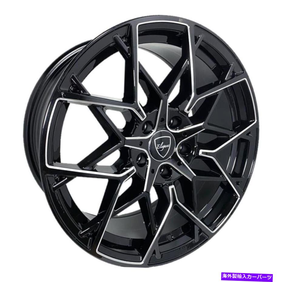 ホイール　４本セット エレガントなE009ホイール18x8.5（35、5x114.3、72.6）4のブラックリムセット Elegant E009 Wheels 18x8.5 (35, 5x114.3, 72.6) Black Rims Set of 4【並行輸入品】