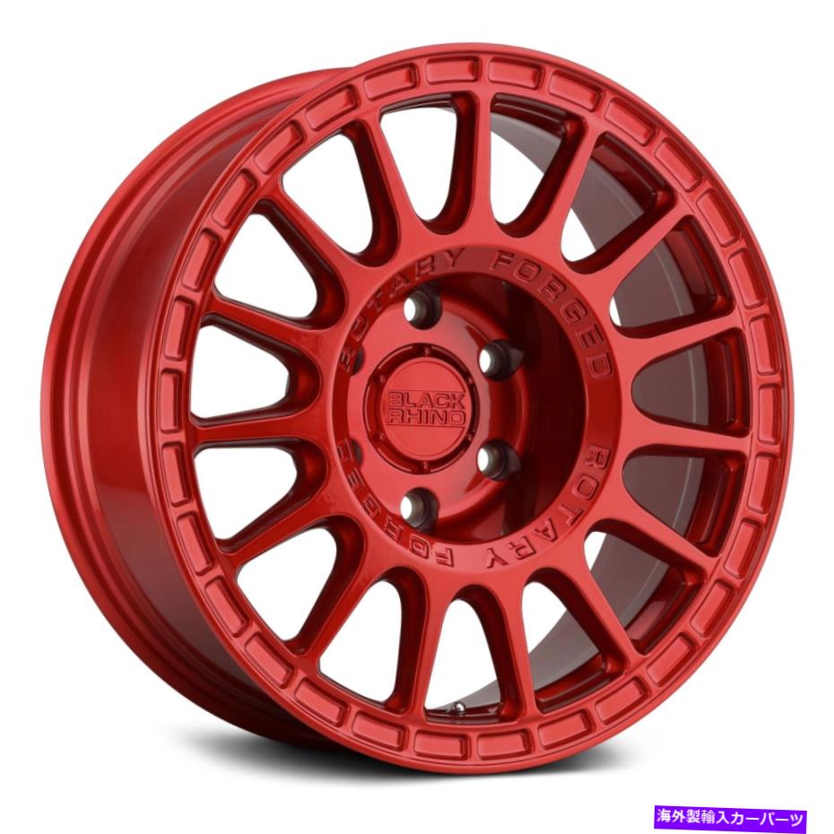 ホイール　４本セット ブラックサイサンドストームホイール15x7（15、5x100、56.15）4の赤いリムセット Black Rhino SANDSTORM Wheels 15x7 (15, 5x100, 56.15) Red Rims Set of 4【並行輸入品】