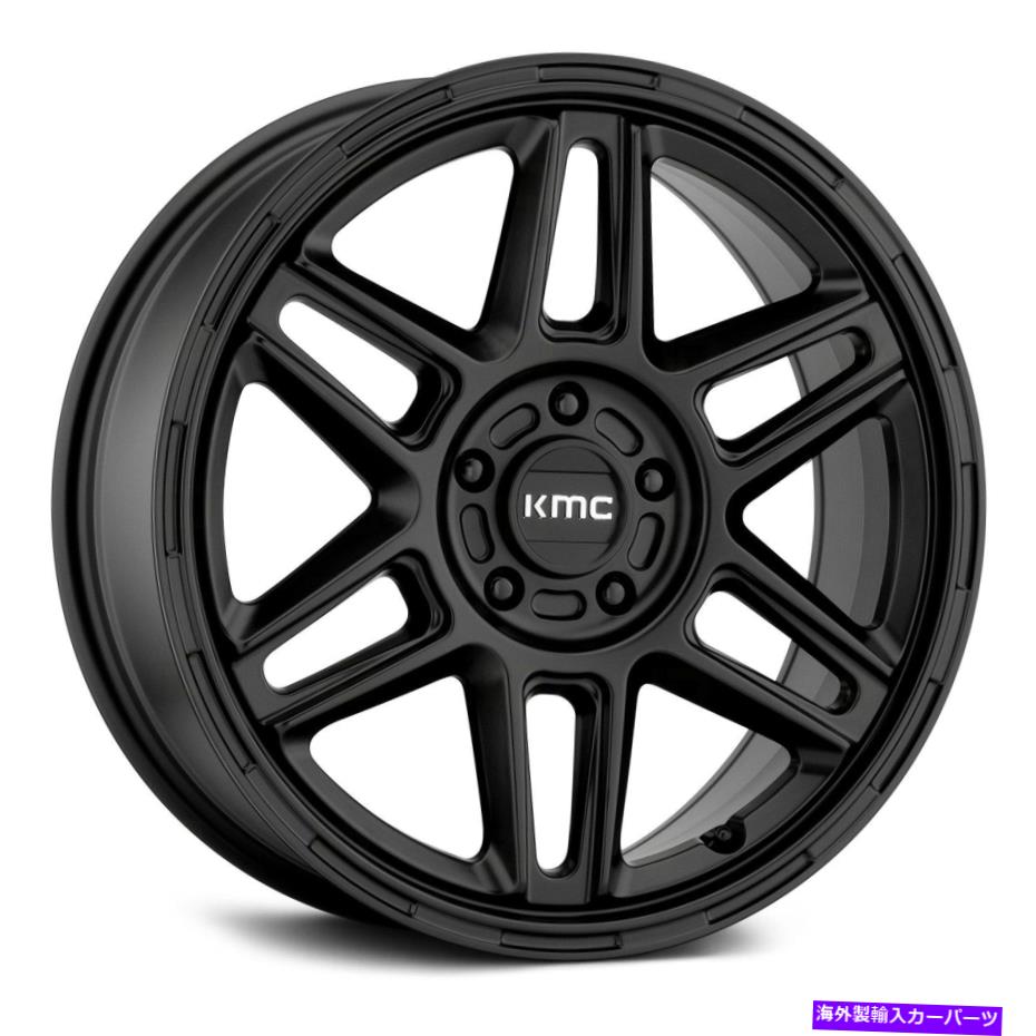 ホイール　４本セット KMC KM716 Nomad Wheels 17x8（38、5x114.3、72.56）4のブラックリムセット KMC KM716 NOMAD Wheels 17x8 (38, 5x114.3, 72.56) Black Rims Set of 4【並行輸入品】