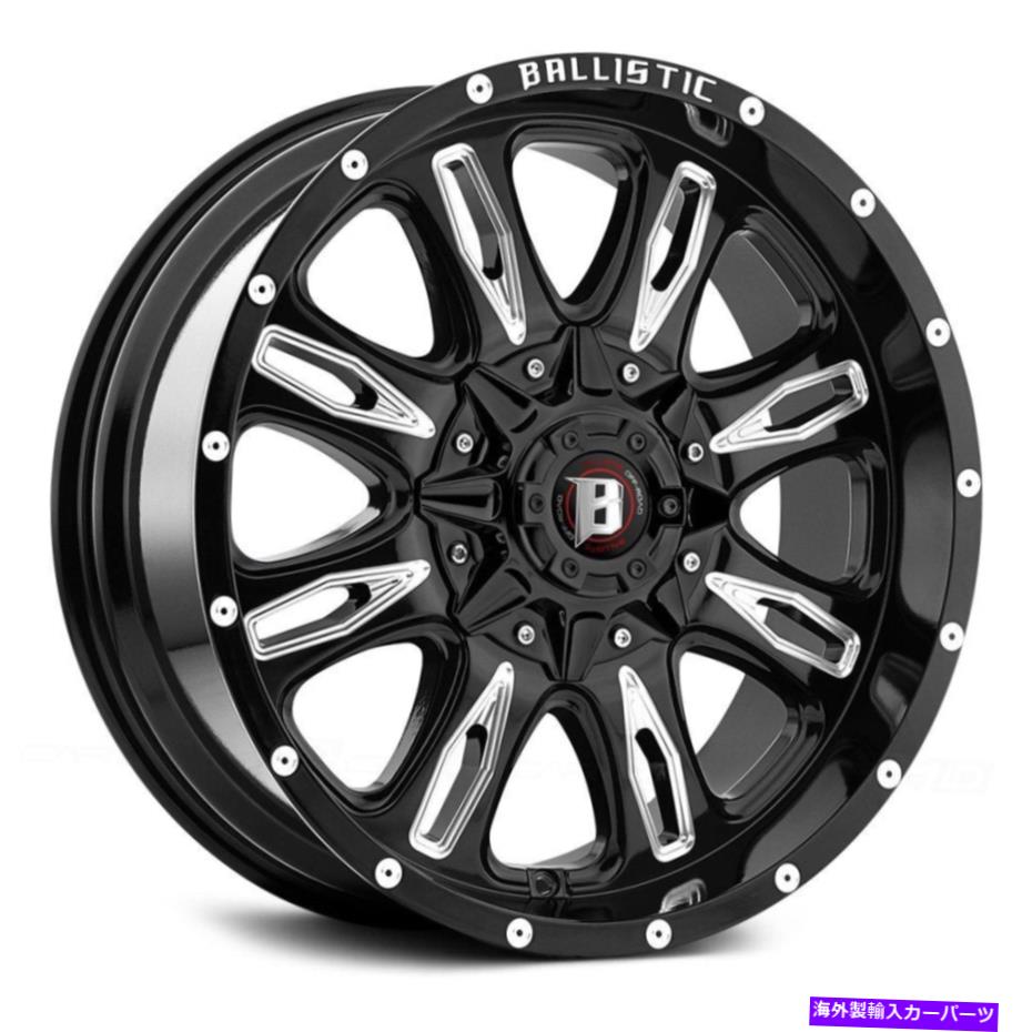 ホイール　４本セット 弾道オフロード953 ScytheWheels18x9（12、5x150、110.2）4のブラックリムセット Ballistic Off-Road 953 SCYTHE Wheels 18x9 (12, 5x150, 110.2) Black Rims Set of 4【並行輸入品】