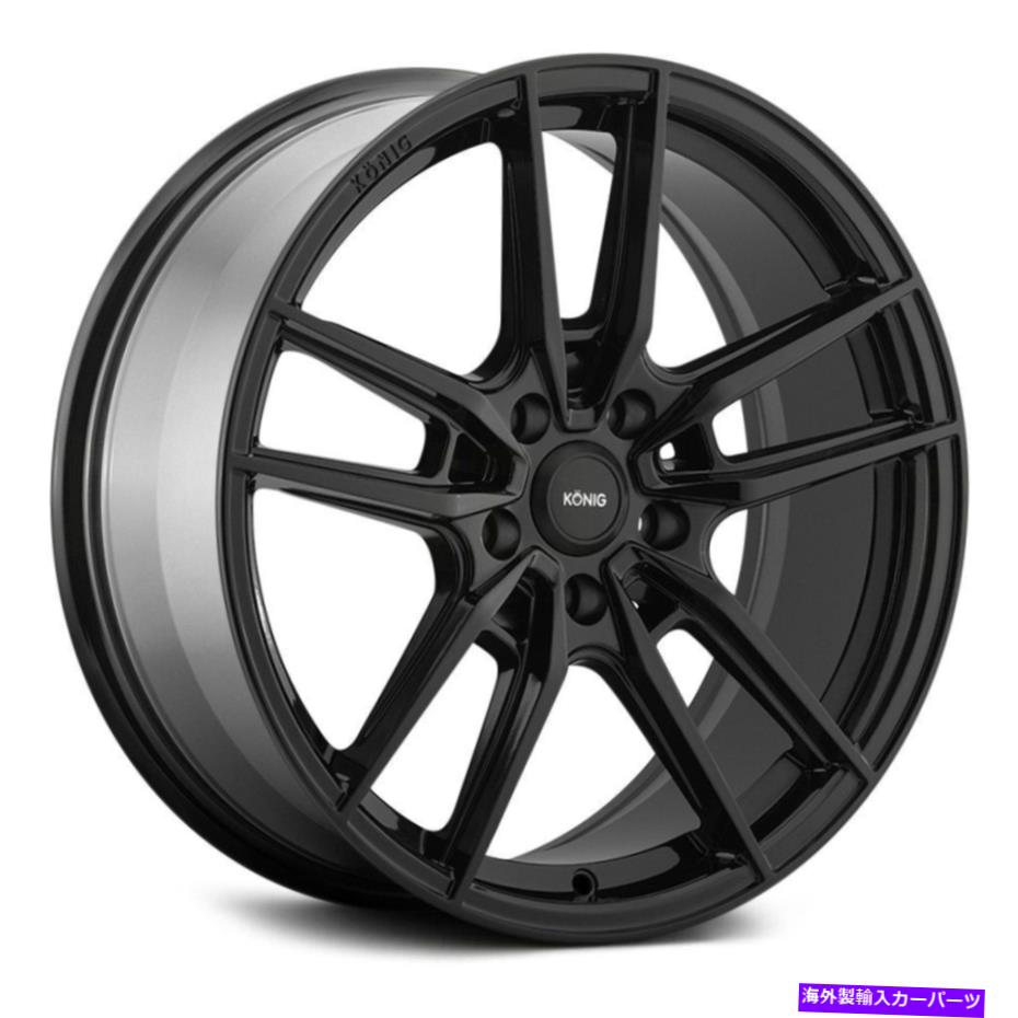 ホイール　４本セット Konig Myth Wheels 19x8.5（40、5x120.65、72.6）4のブラックリムセット Konig MYTH Wheels 19x8.5 (40, 5x120.65, 72.6) Black Rims Set of 4【並行輸入品】