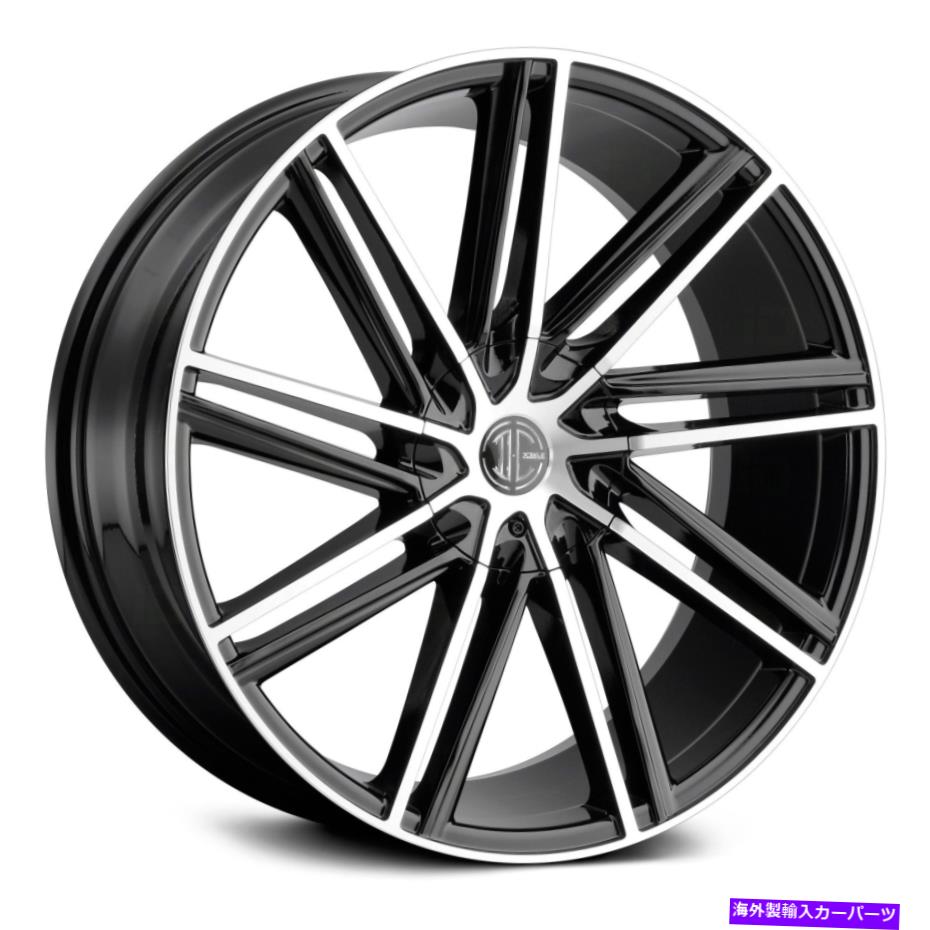 ホイール　４本セット ブラックダイヤモンド番号39ホイール20x8.5（35、5x114.3、74.1）4のブラックリムセット Black Diamond NUMBER 39 Wheels 20x8.5 (35, 5x114.3, 74.1) Black Rims Set of 4【並行輸入品】