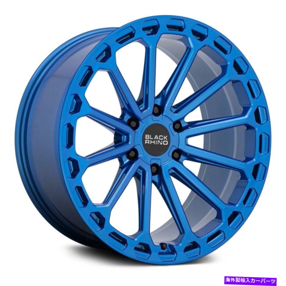 ホイール　４本セット ブラックサイカイゼンホイール17x9.5（-12、6x139.7、112.1）4の青いリムセット Black Rhino KAIZEN Wheels 17x9.5 (-12, 6x139.7, 112.1) Blue Rims Set of 4【並行輸入品】