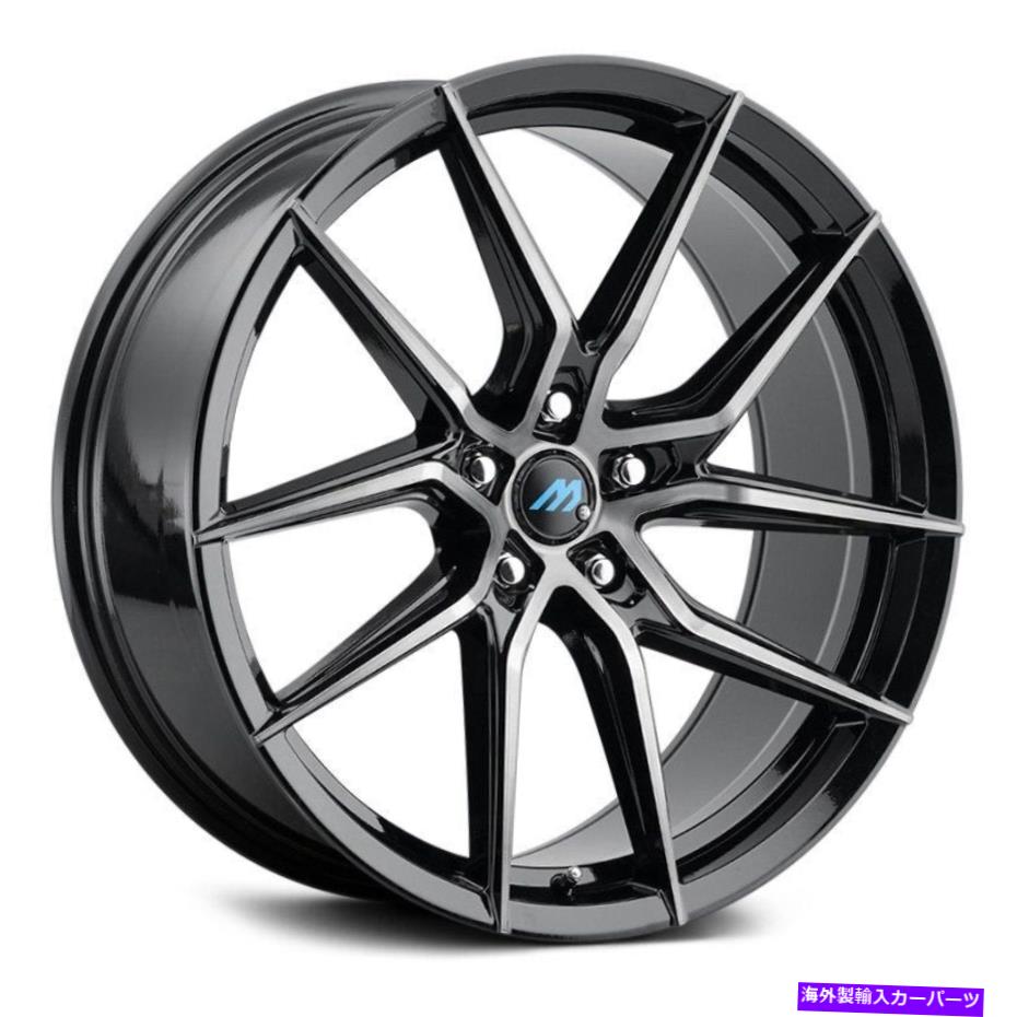 ホイール　４本セット Mach Me6ホイール20x8.5（35、5x114.3、72.56）4のブラックリムセット MACH ME6 Wheels 20x8.5 (35, 5x114.3, 72.56) Black Rims Set of 4【並行輸入品】