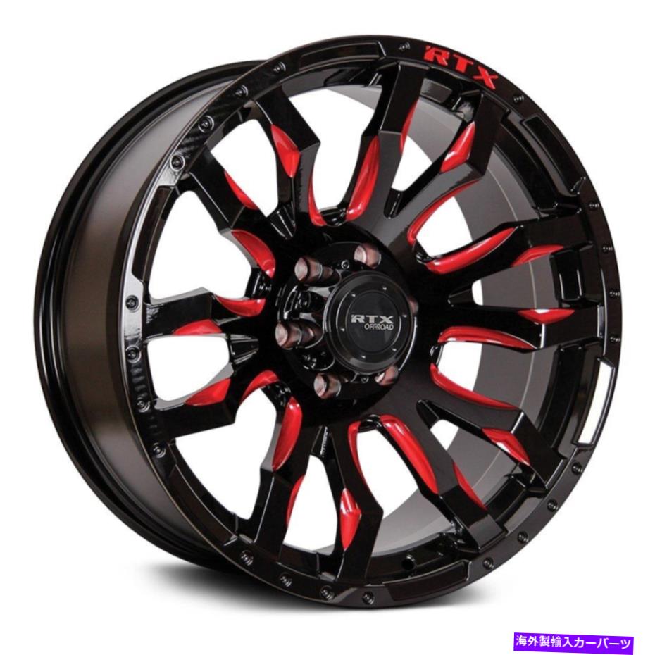 ホイール　４本セット RTXパットンホイール18x9（10、6x135、87.1）4のブラックリムセット RTX PATTON Wheels 18x9 (10, 6x135, 87.1) Black Rims Set of 4【並行輸入品】