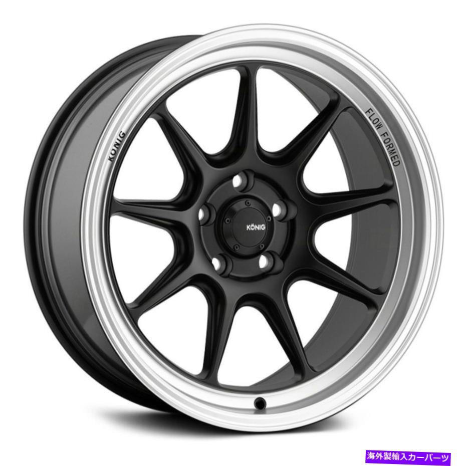 ホイール 4本セット konig countergramホイール17x9(32、5x120.65、72.6)4のブラックリムセット Konig COUNTERGRAM Wheels 17x9 (32, 5x120.65, 72.6) Black Rims Set of 4【並行輸入品】|Us Custom Parts Shop USDM