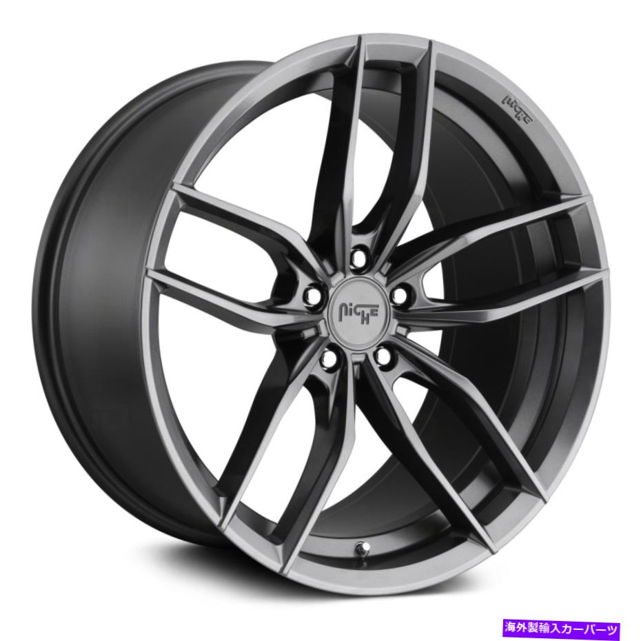 ホイール　４本セット ニッチM204 VOSSO 5ラグホイール18x8（40、5x120.65、72.56）4のガンメタルリムセット Niche M204 VOSSO 5 LUG Wheels 18x8 (40, 5x120.65, 72.56) Gunmetal Rims Set of 4【並行輸入品】｜Us Custom Parts Shop USDM