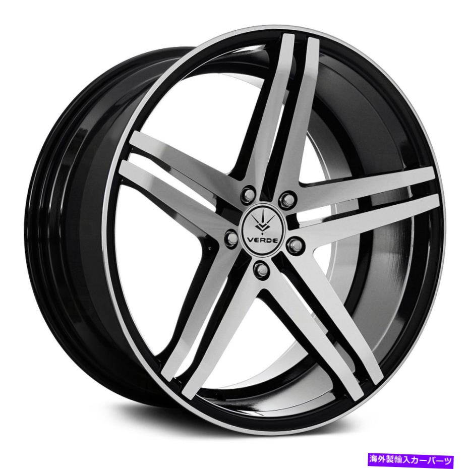 ホイール　４本セット Verde V39 Parallaxホイール20x9（20、5x114.3、74.1）4のブラックリムセット Verde V39 PARALLAX Wheels 20x9 (20, 5x114.3, 74.1) Black Rims Set of 4【並行輸入品】