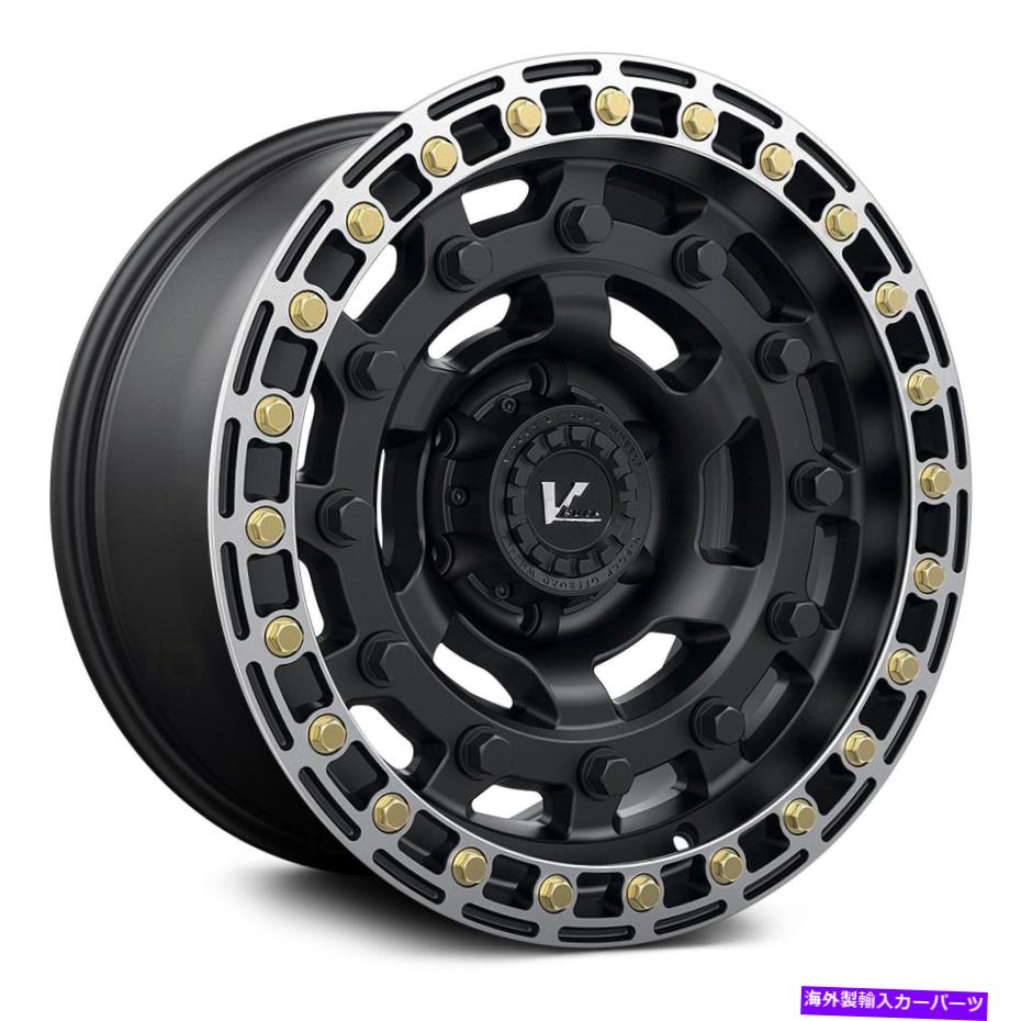 ホイール　４本セット VロックVR18 STRAFEホイール18x9.5（0、6x135、87.1）4のブラックリムセット V-Rock VR18 STRAFE Wheels 18x9.5 (0, 6x135, 87.1) Black Rims Set of 4【並行輸入品】