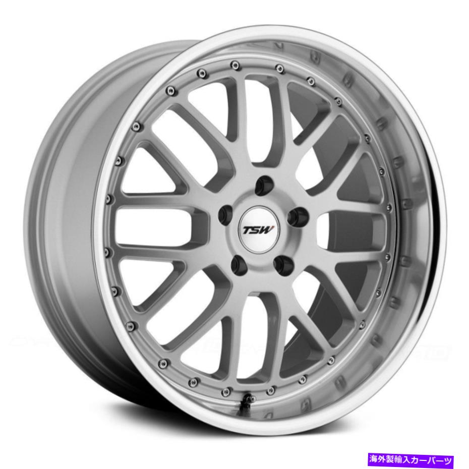 ホイール　４本セット TSWバレンシアホイール18x9.5（40、5x120.65、76.1）4のシルバーリムセット TSW VALENCIA Wheels 18x9.5 (40, 5x120.65, 76.1) Silver Rims Set of 4【並行輸入品】