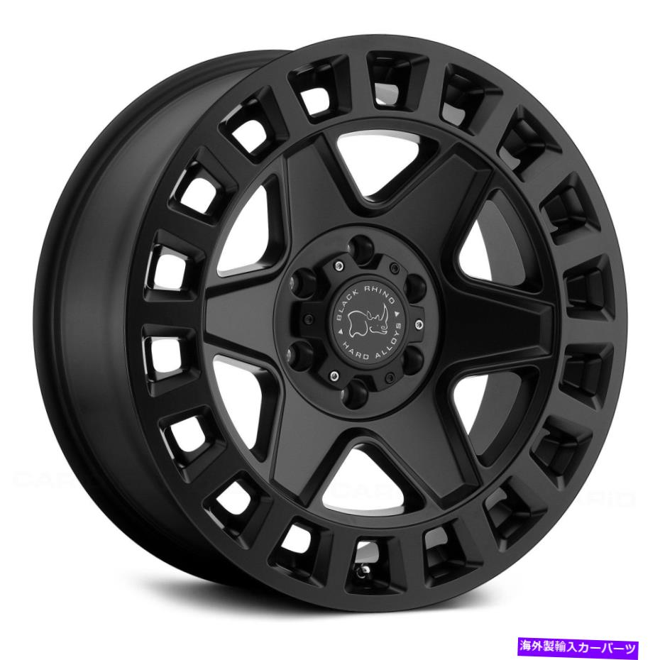 ホイール　４本セット ブラックサイヨークホイール17x9（-12、6x139.7、112.1）4のブラックリムセット Black Rhino YORK Wheels 17x9 (-12, 6x139.7, 112.1) Black Rims Set of 4【並行輸入品】