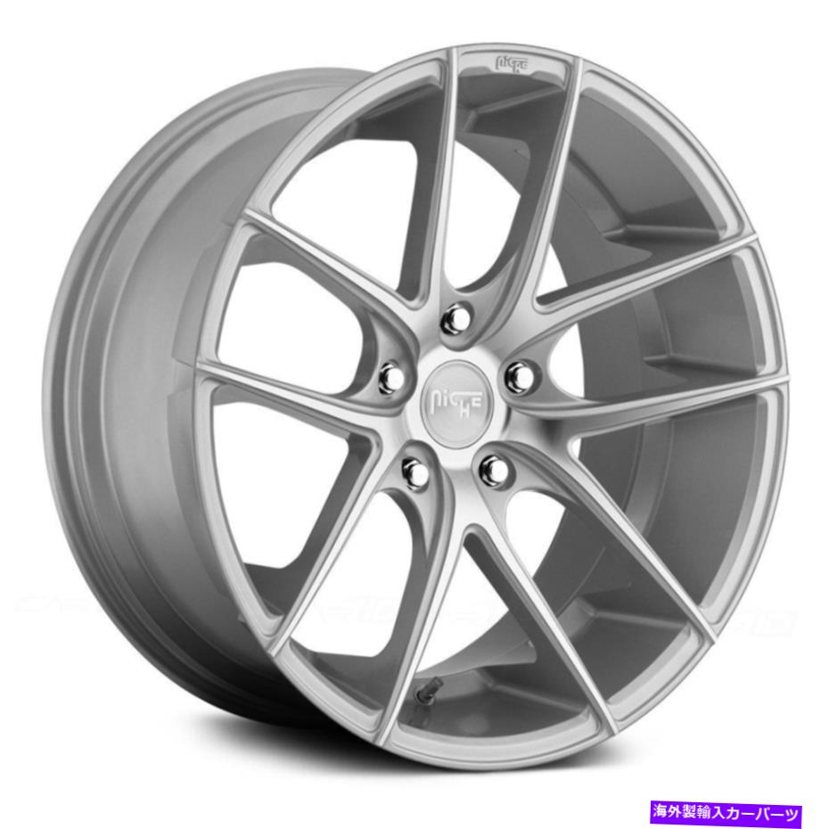 ホイール　４本セット ニッチM131タルガホイール18x8（40、5x114.3、72.56）4のシルバーリムセット Niche M131 TARGA Wheels 18x8 (40, 5x114.3, 72.56) Silver Rims Set of 4【並行輸入品】