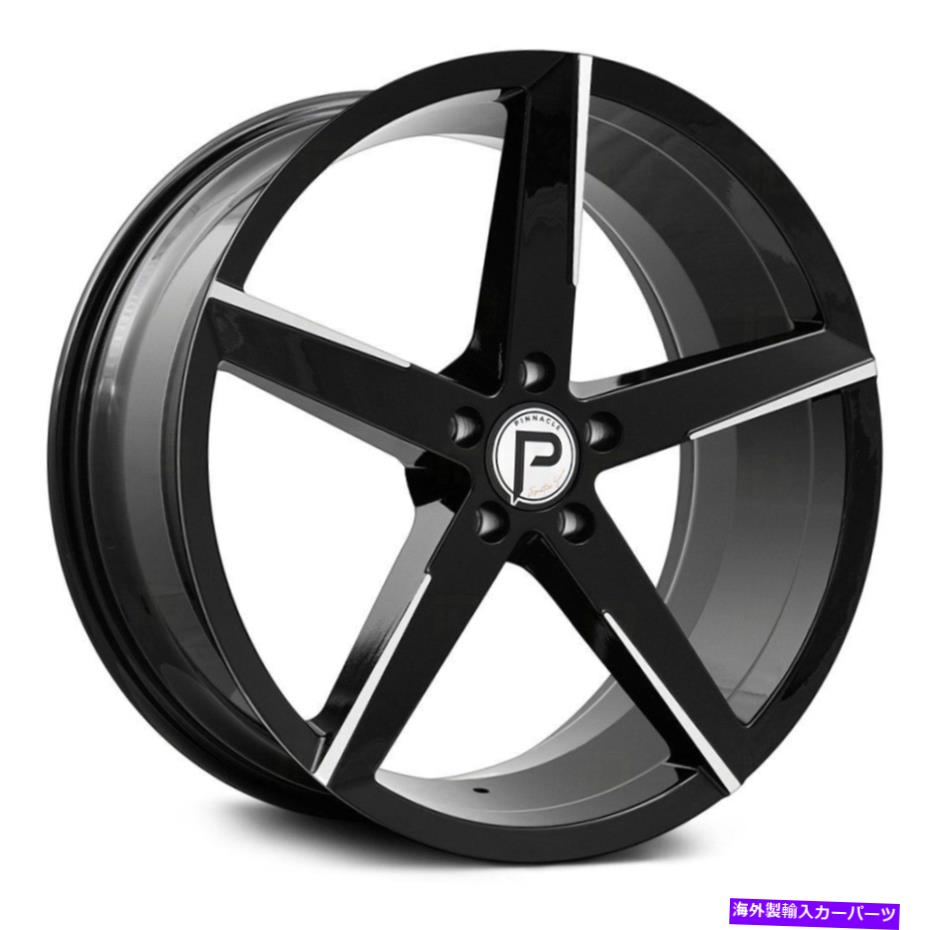 ホイール　４本セット ピナクルP212致死ホイール20x8.5（35、5x114.3、73.1）4のブラックリムセット Pinnacle P212 LETHAL Wheels 20x8.5 (35, 5x114.3, 73.1) Black Rims Set of 4【並行輸入品】｜Us Custom Parts Shop USDM