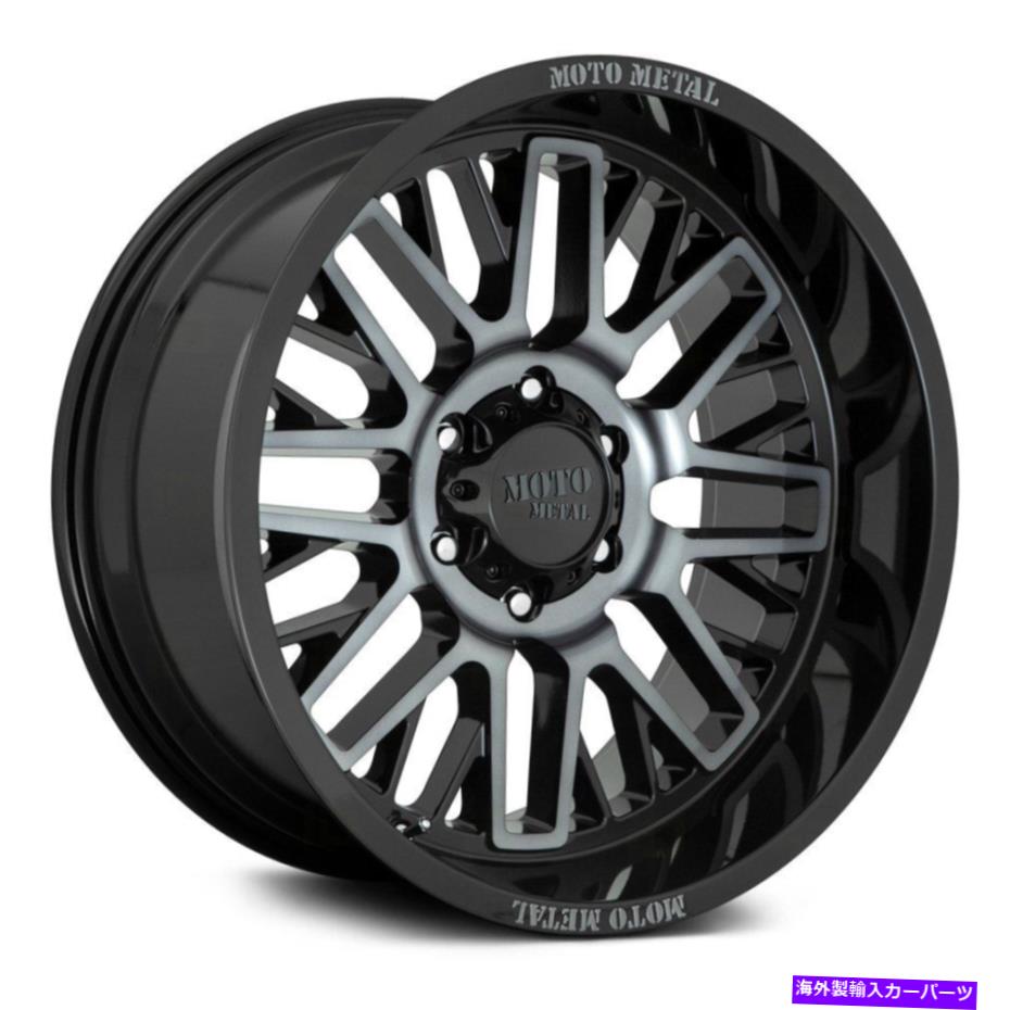 ホイール　４本セット Moto Metal Mo802 Warlock Wheels20x9（0、5x127、71.5）4のブラックリムセット Moto Metal MO802 WARLOCK Wheels 20x9 (0, 5x127, 71.5) Black Rims Set of 4【並行輸入品】