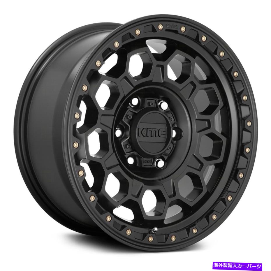 ホイール 4本セット KMC KM545トレックホイール17x9(18、5x150、110.1)4のブラックリムセット KMC KM545 TREK Wheels 17x9 (18, 5x150, 110.1) Black Rims Set of 4【並行輸入品】|Us Custom Parts Shop USDM