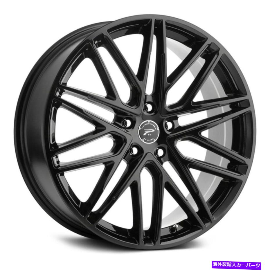 ホイール　４本セット プラチナ460bk tonementementホイール20x8.5（40、5x120.65、74.1）4のブラックリムセット Platinum 460BK Atonement Wheels 20x8.5 (40, 5x120.65, 74.1) Black Rims Set of 4【並行輸入品】