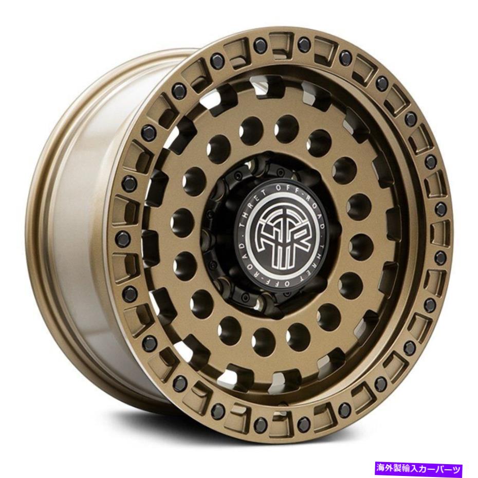 ホイール　４本セット スレットオフロードファイアウォールホイール18x9（-12、5x127、78.1）4のブロンズリムセット Thret Offroad Firewall Wheels 18x9 (-12, 5x127, 78.1) Bronze Rims Set of 4【並行輸入品】｜Us Custom Parts Shop USDM